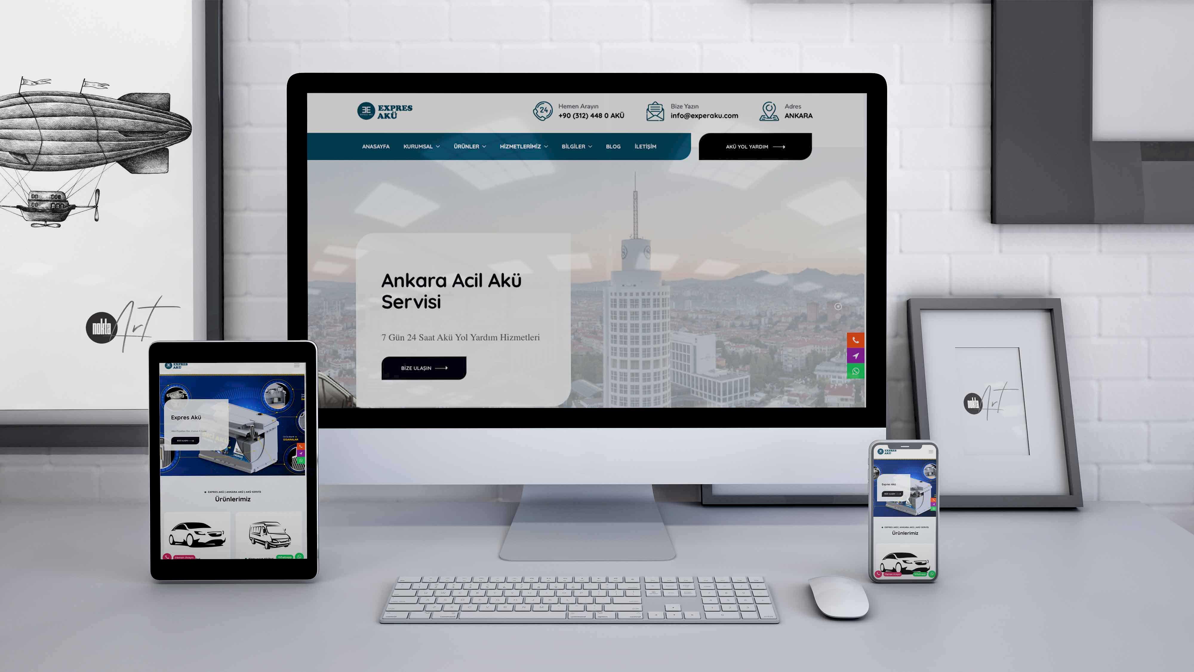 Akü Expres Ankara Web Tasarım