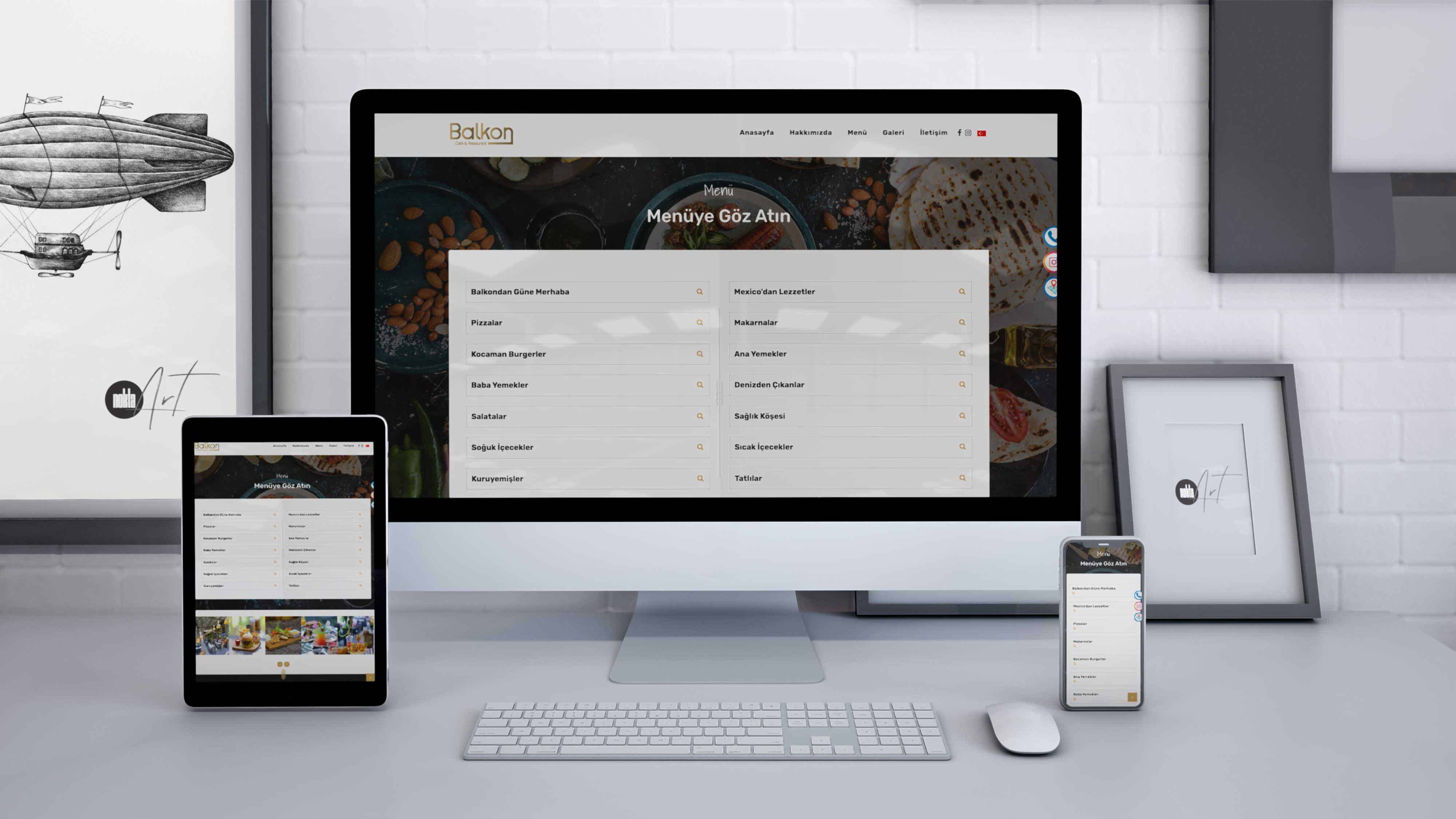 Çayyolu Balkon Cafe - Web Tasarım ve Dijital Menü