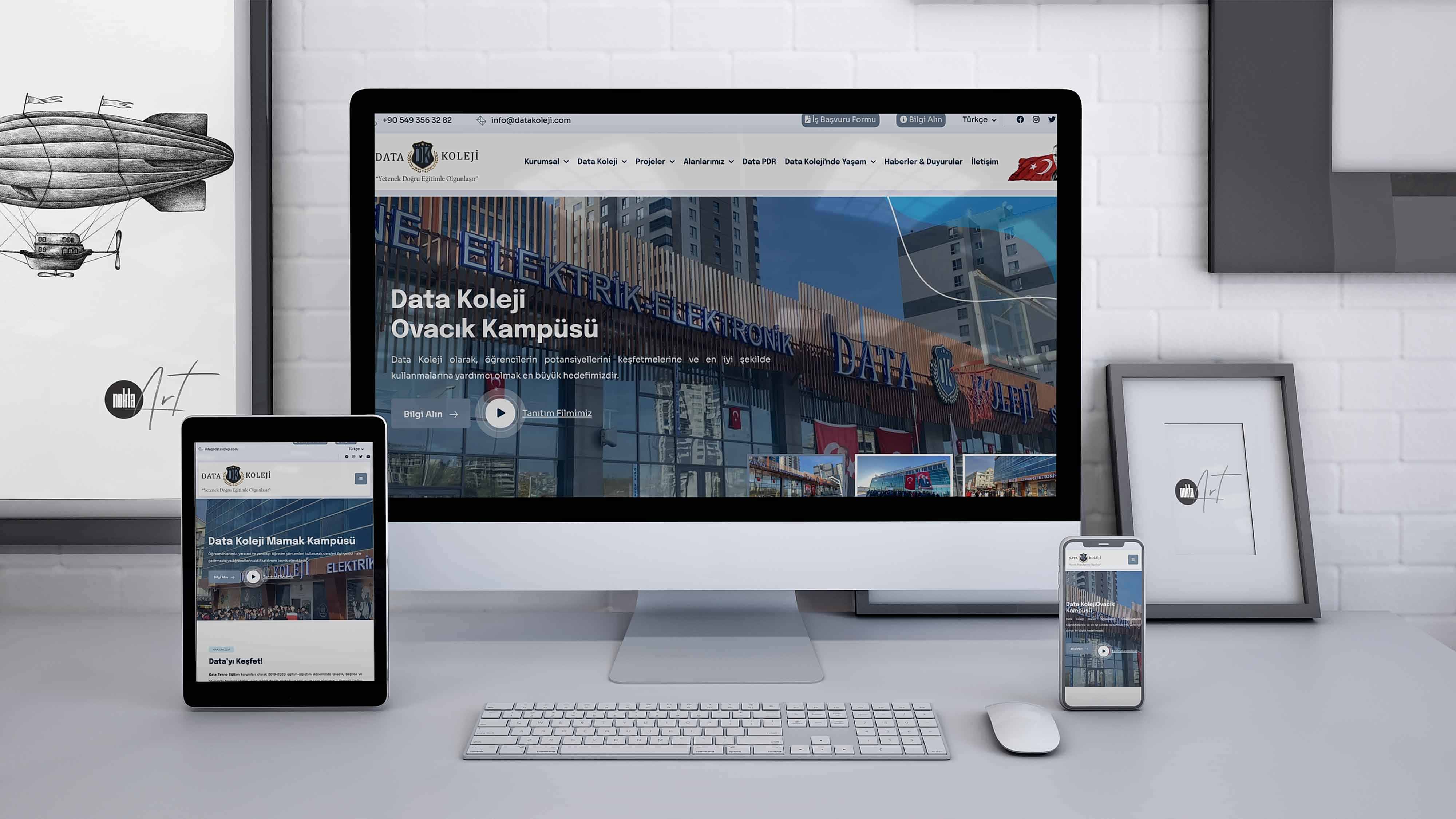 Data Koleji Web Sitesi Yapım İşi