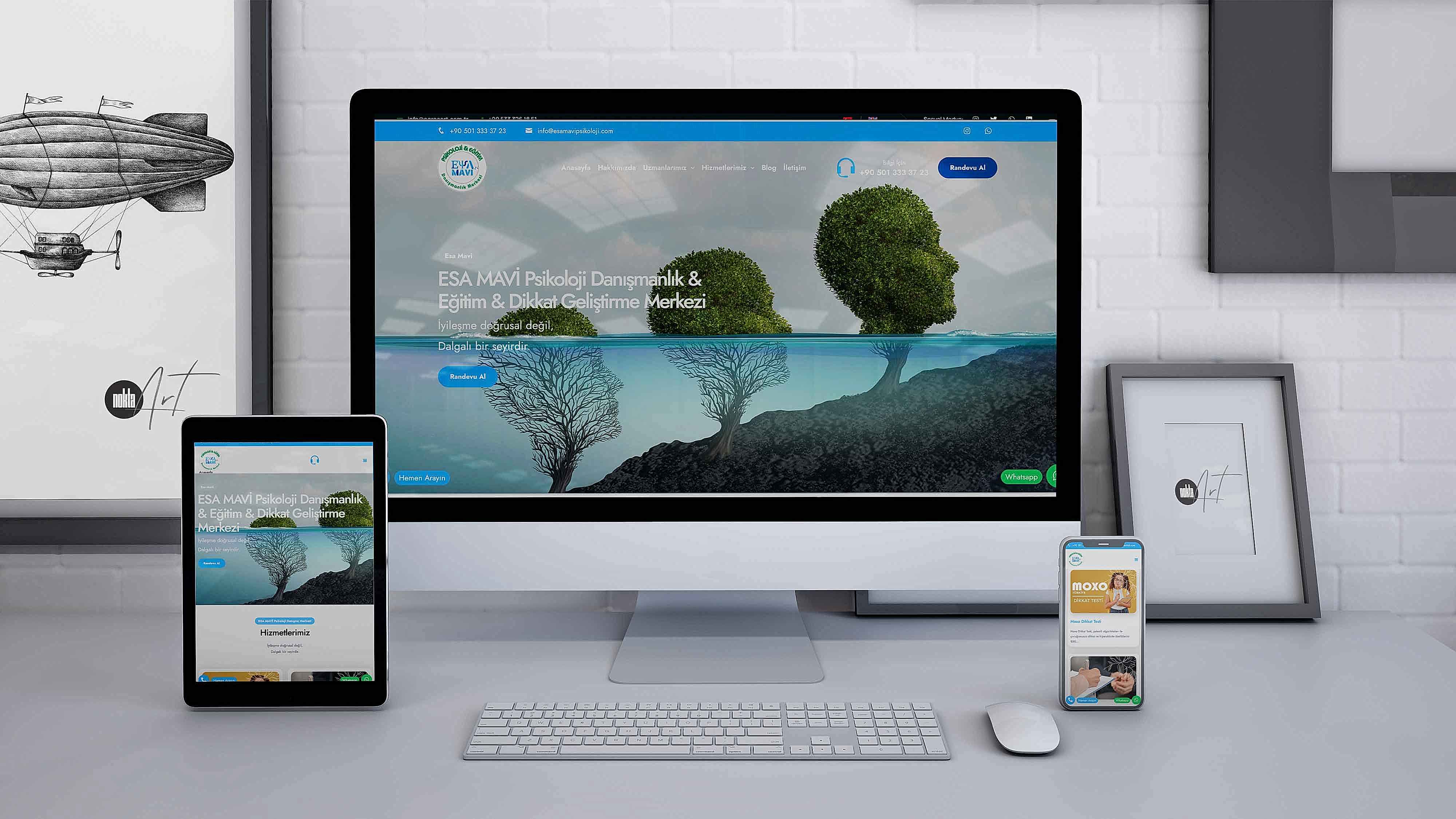 Esa Mavi Psikoloji Ankara Web Tasarım