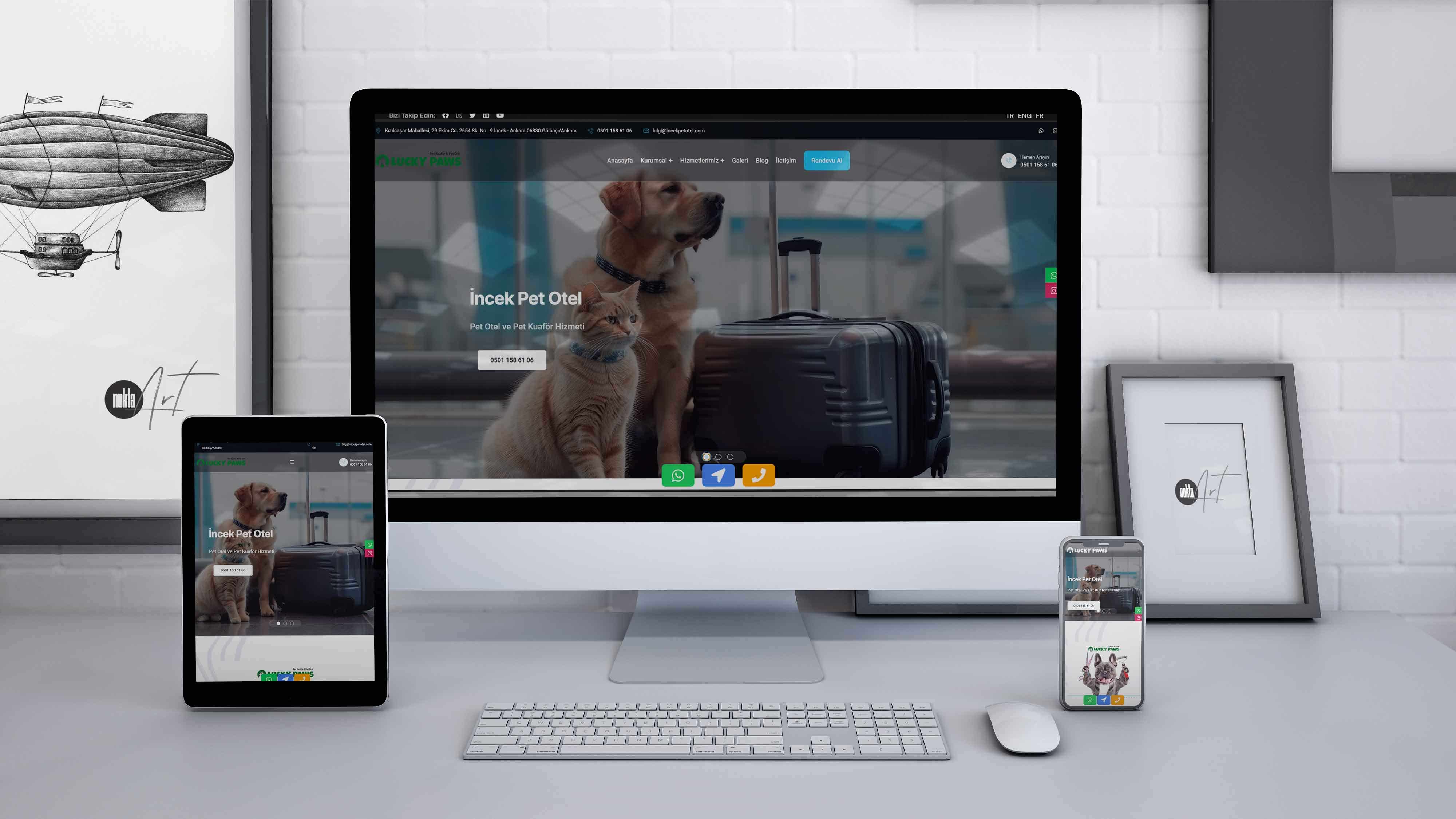 Lucky Paws Pet Otel Web Tasarım