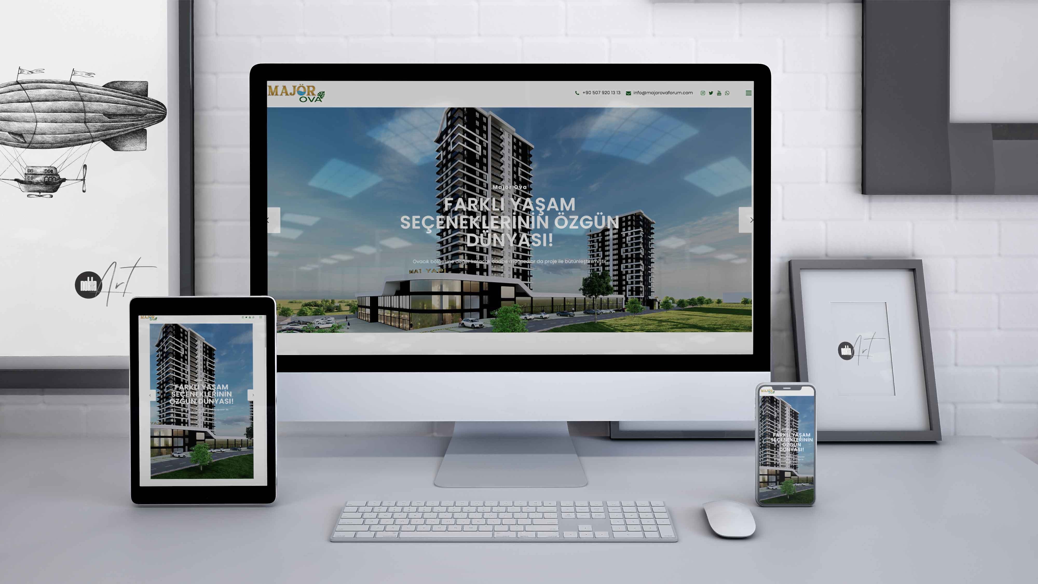 Majör Ova İnşaat Projesi Web Tasarım