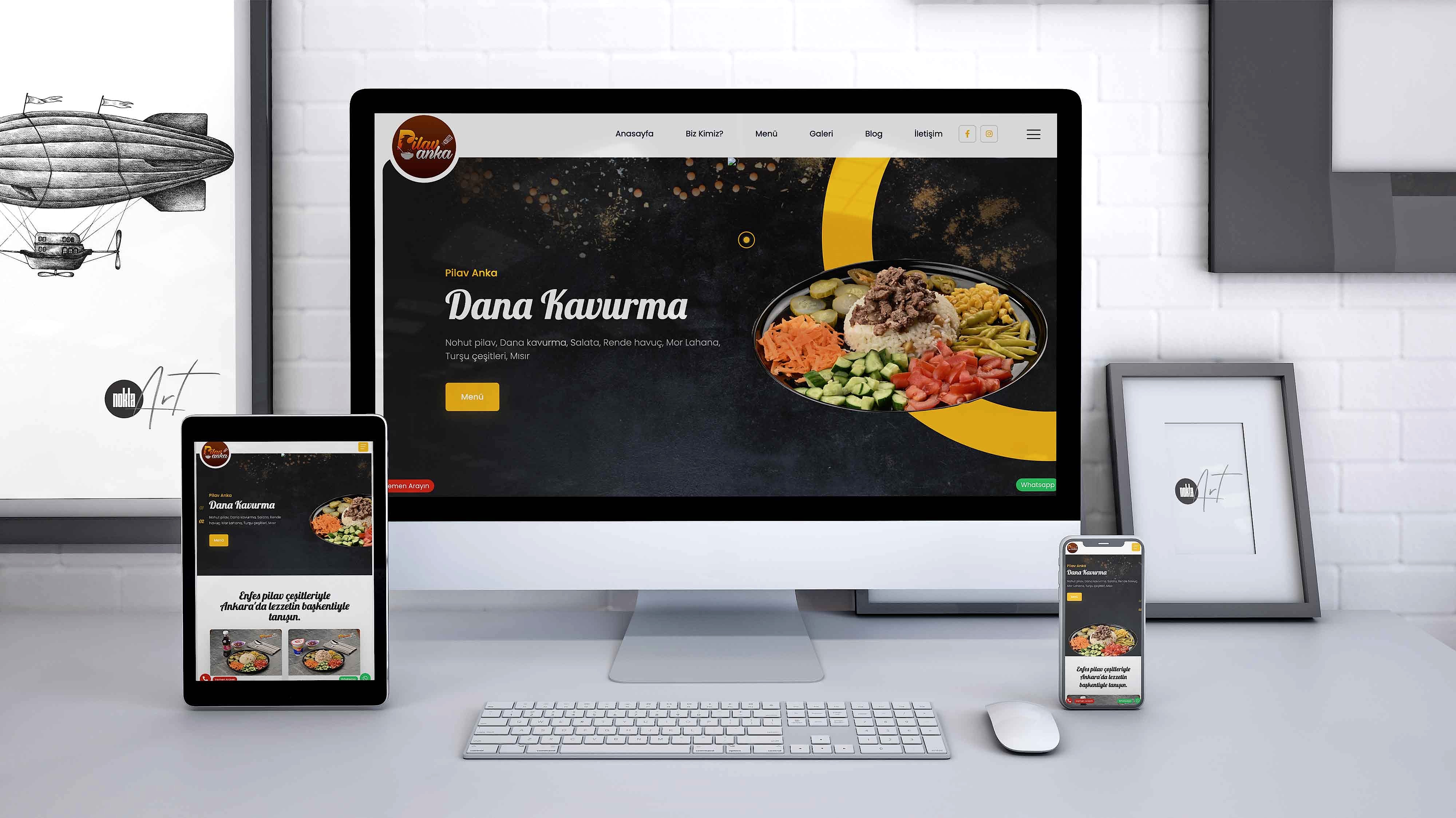 PİLAV ANKA Web Sitesi HTML Tasarım Projesi