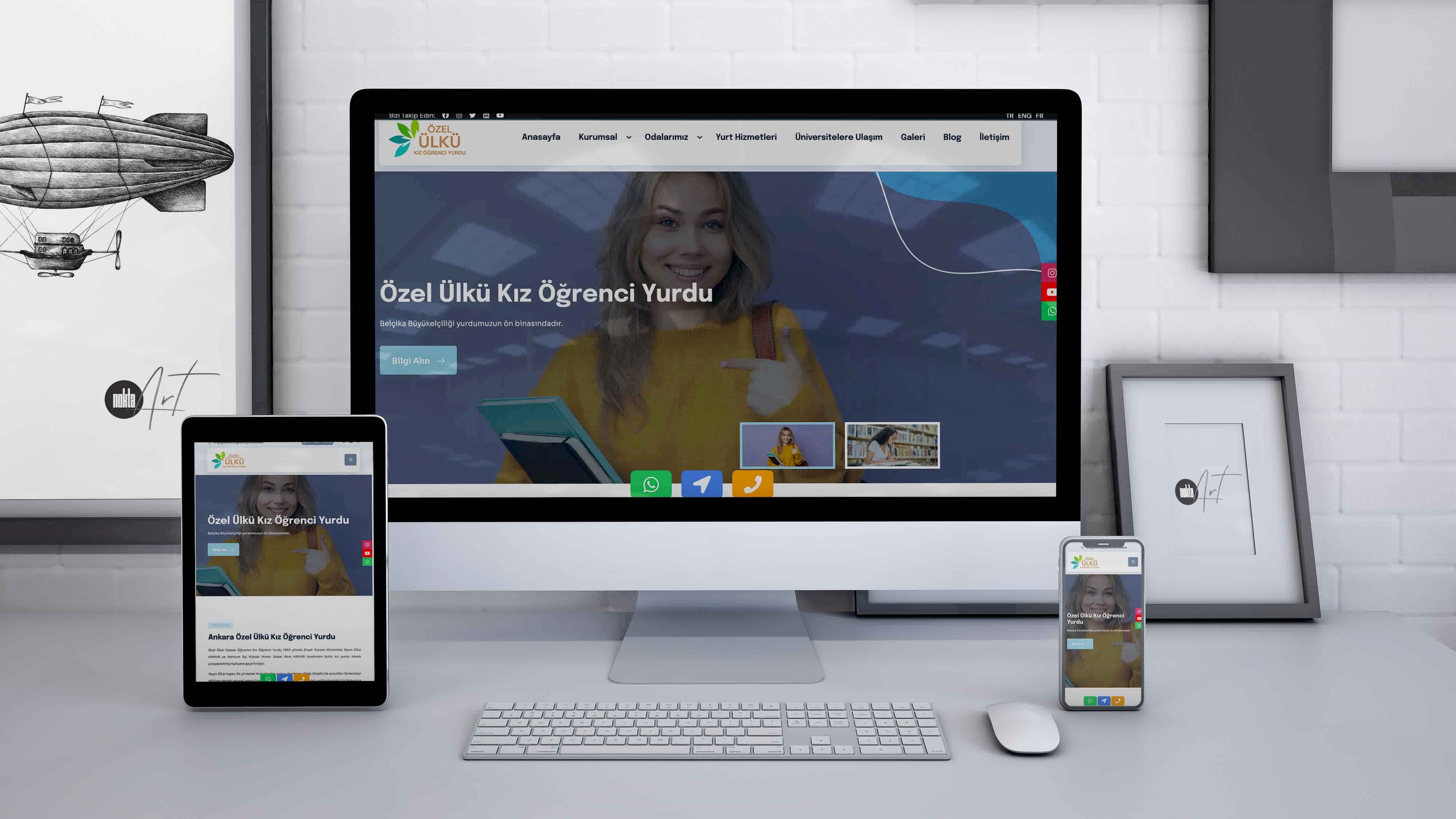 Ülkü Kız Öğrenci Yurdu - Web Tasarım